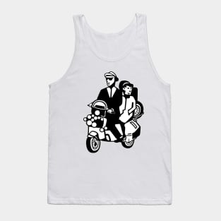 2-Tone Scooter Couple Tank Top